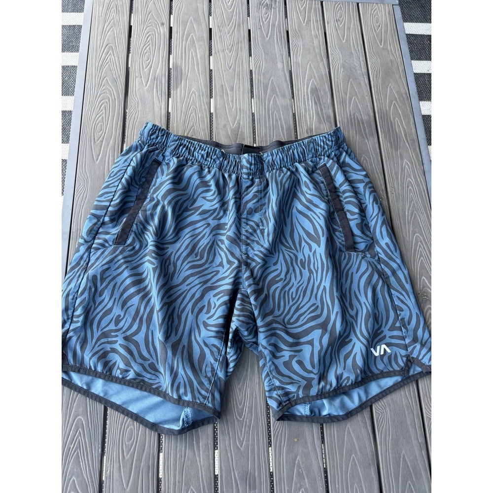 RVCA Men's Yogger Stretch Sport Short Training Running Blue Size Small